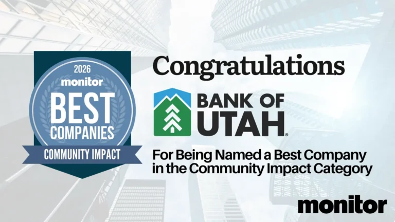 Bank of Utah Named a Monitor 2026 Best Company for Community Impact